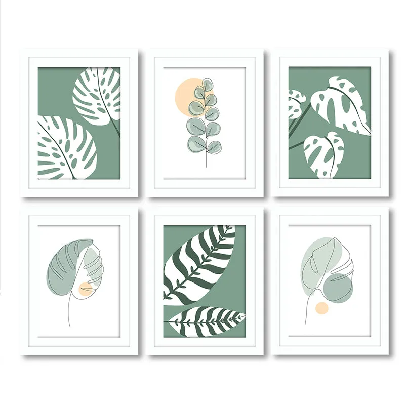 Botanica Greens I Wall Art With Frame - Set Of Six media 6