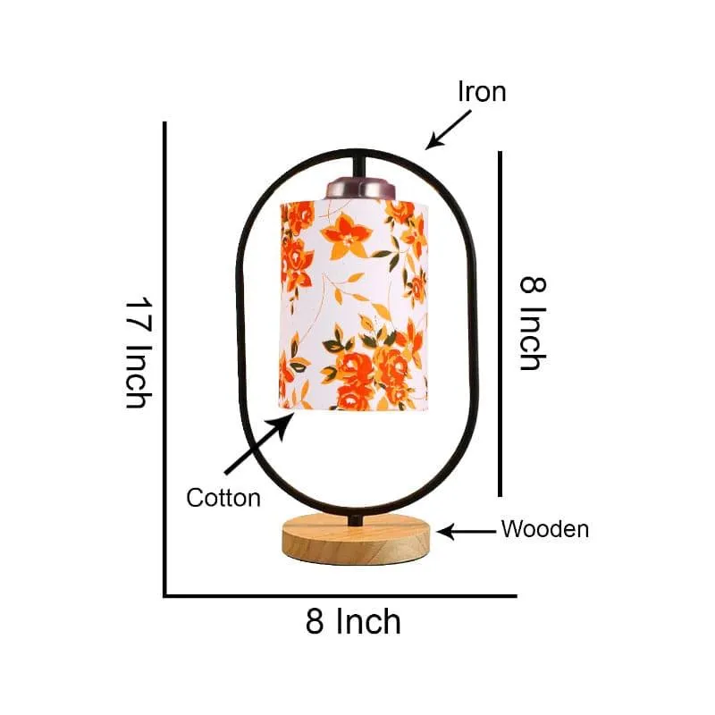 Floral Echo Fabric Table Lamp - Multicolor media 5