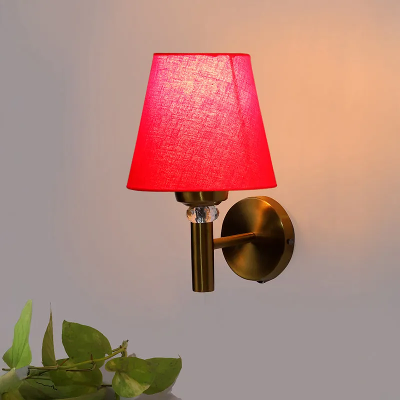Aquilla Steel & Cotton Wall Lamp - Red media 1
