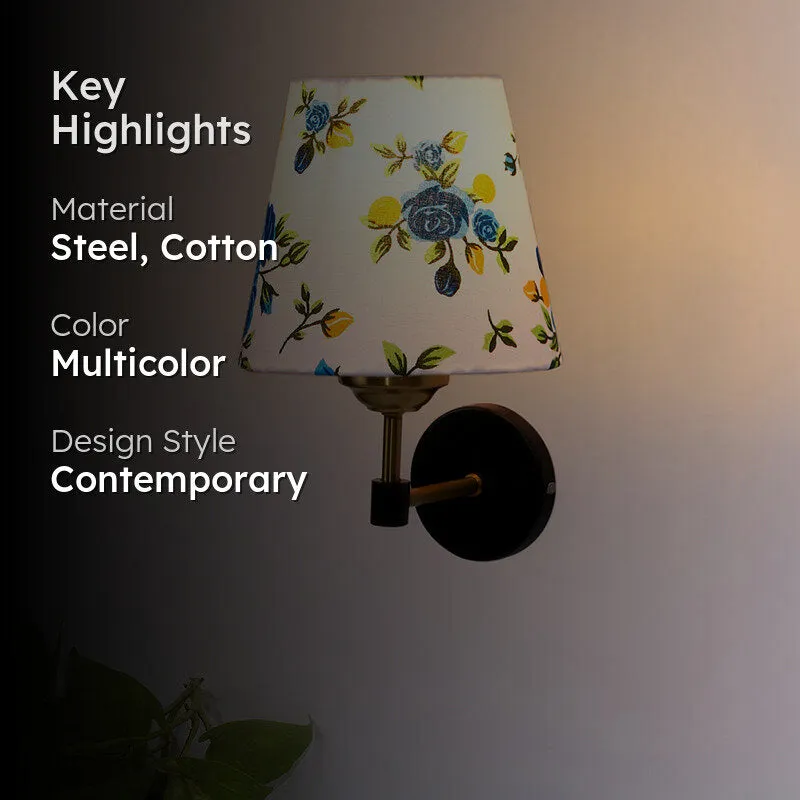 Garden Lights Printed Steel & Cotton Wall Lamp - Blue media 2