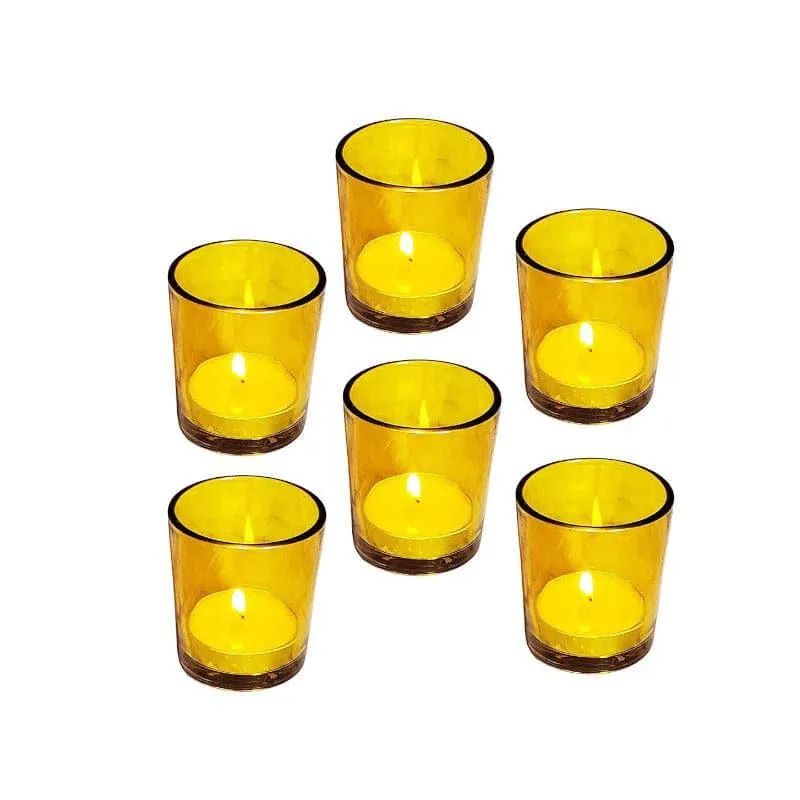 Plera Tealight Candle Holder (Yellow) - Set Of Six media 4