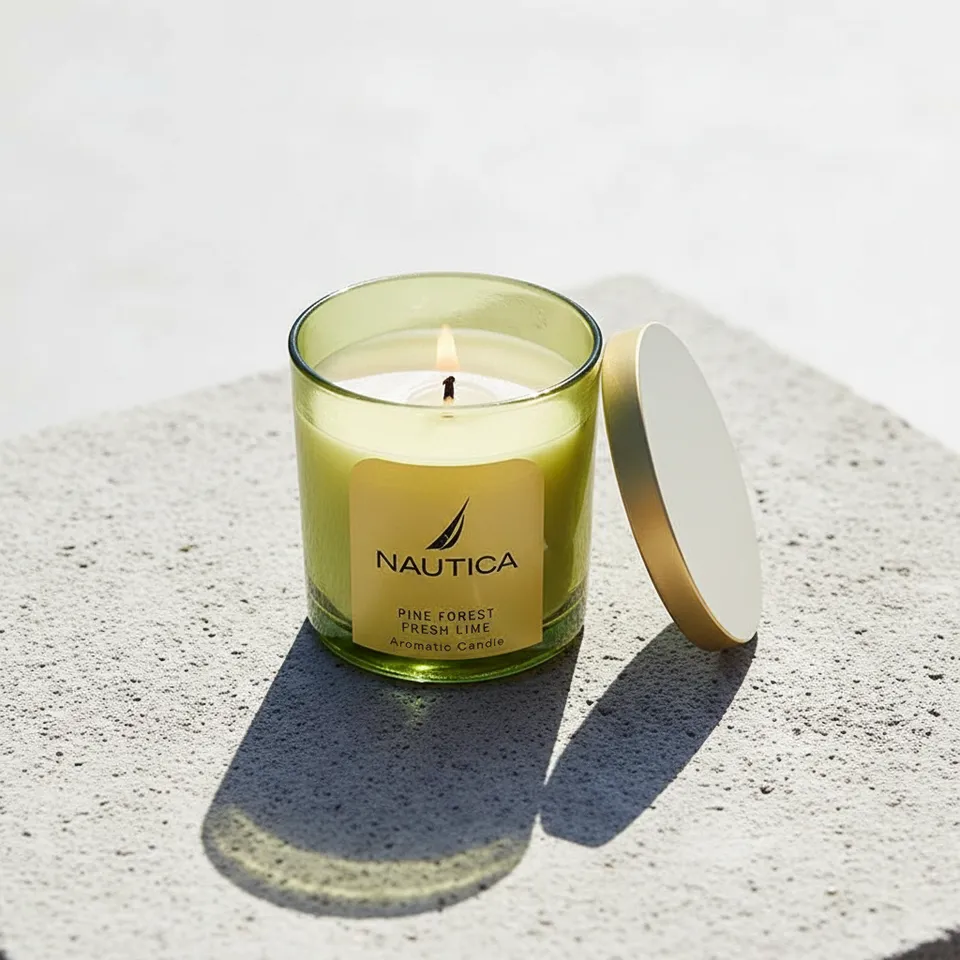 Nautica Mystic Dawn Scented Jar Candle - Pine Forest & Fresh Lime media 1