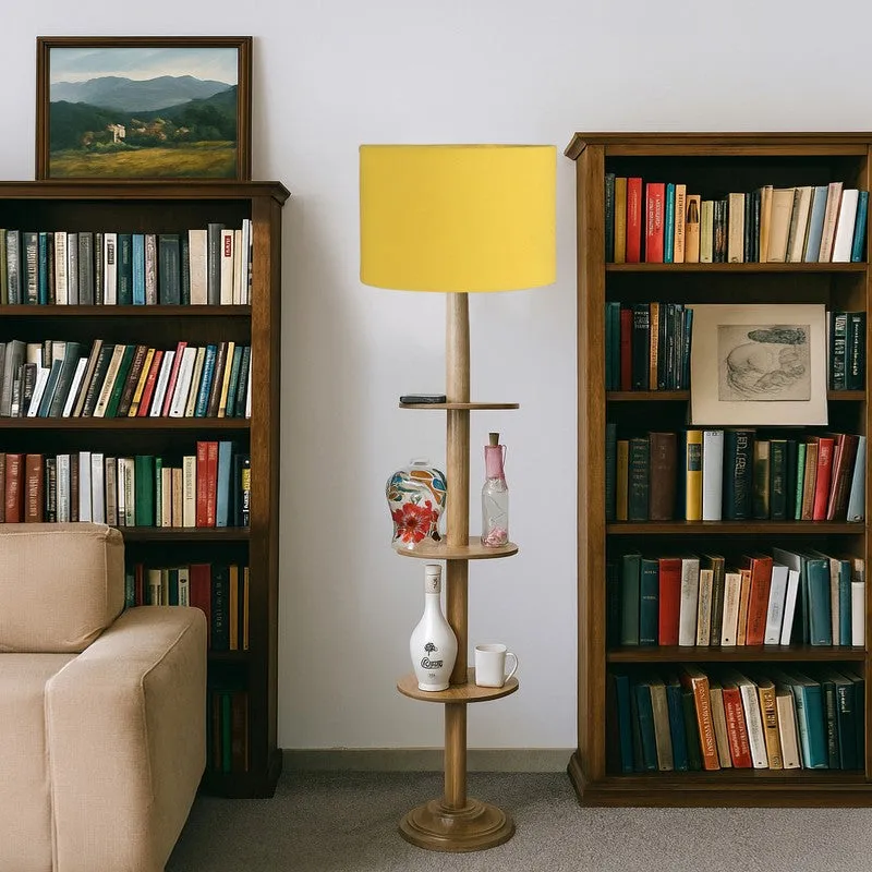 LumiCrate Tower Wooden Floor Lamp - Yellow media 3