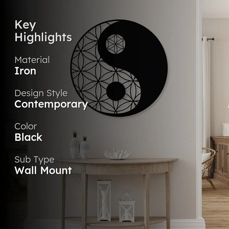 Yin Yang Black Iron Wall Accent media 2