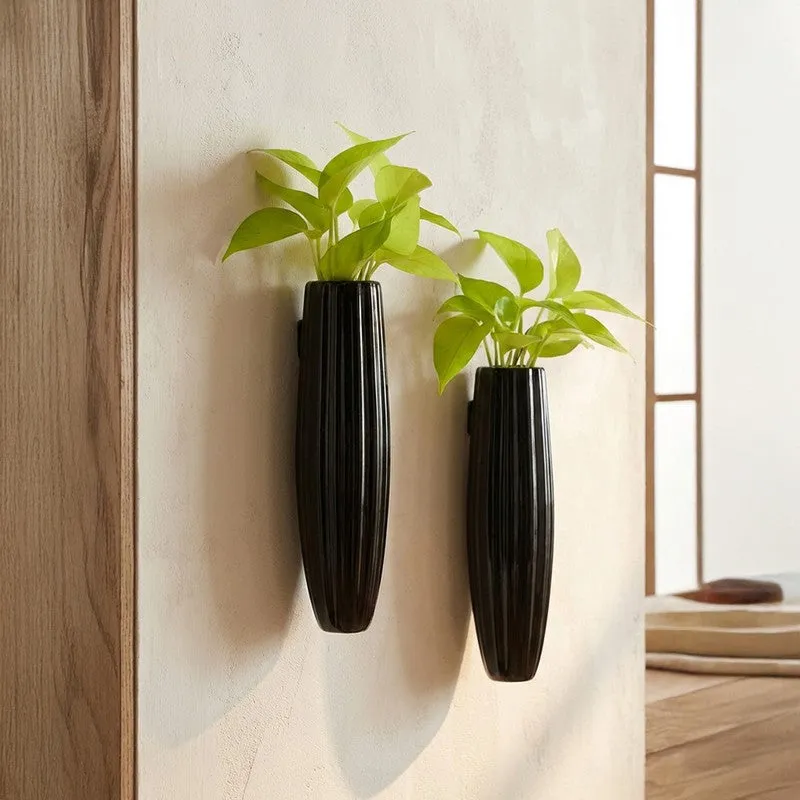 Yloria Pots & Planters (Black) - Set Of Two media 1