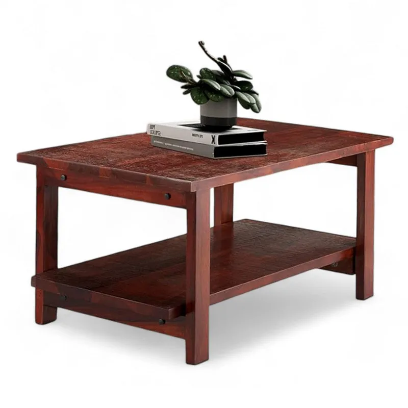 Xirox Sheesham Wooden Center Table - Brown media 4