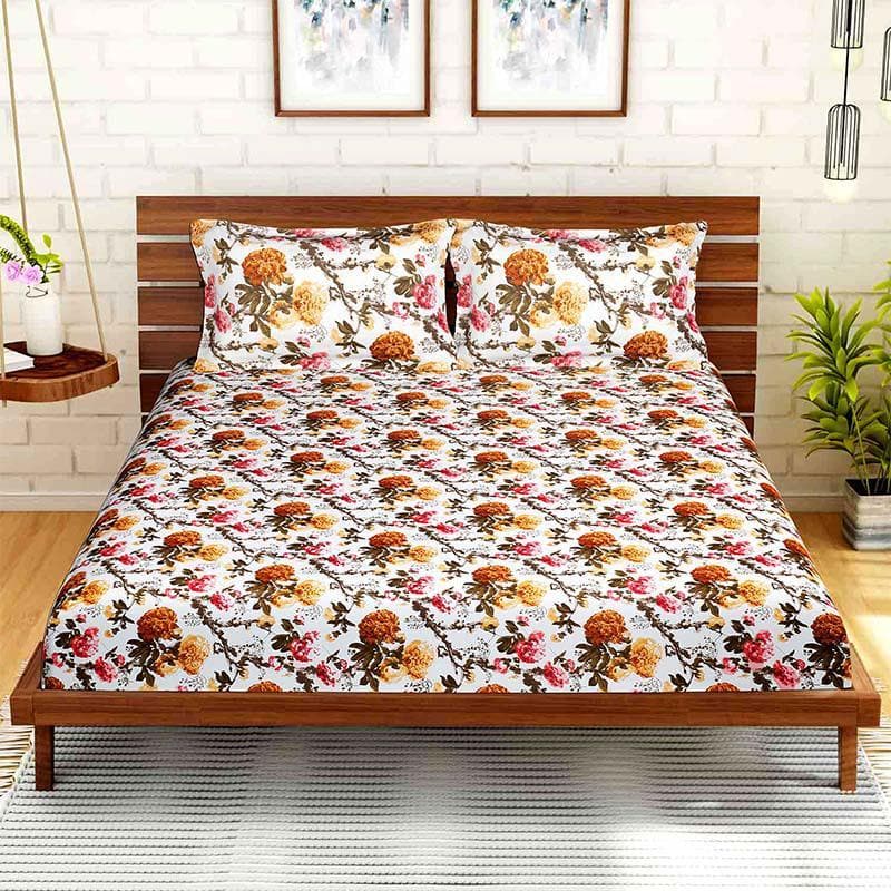 Flowery Fields Bedsheet - Yellow media 5