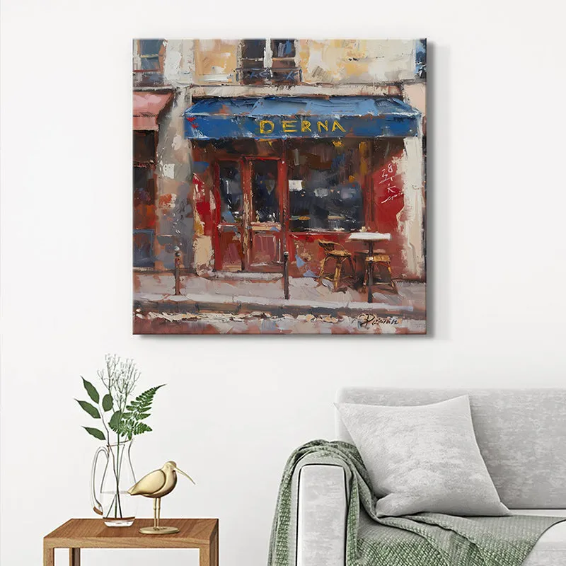 Cafe Street Scene Wall Painting media 1
