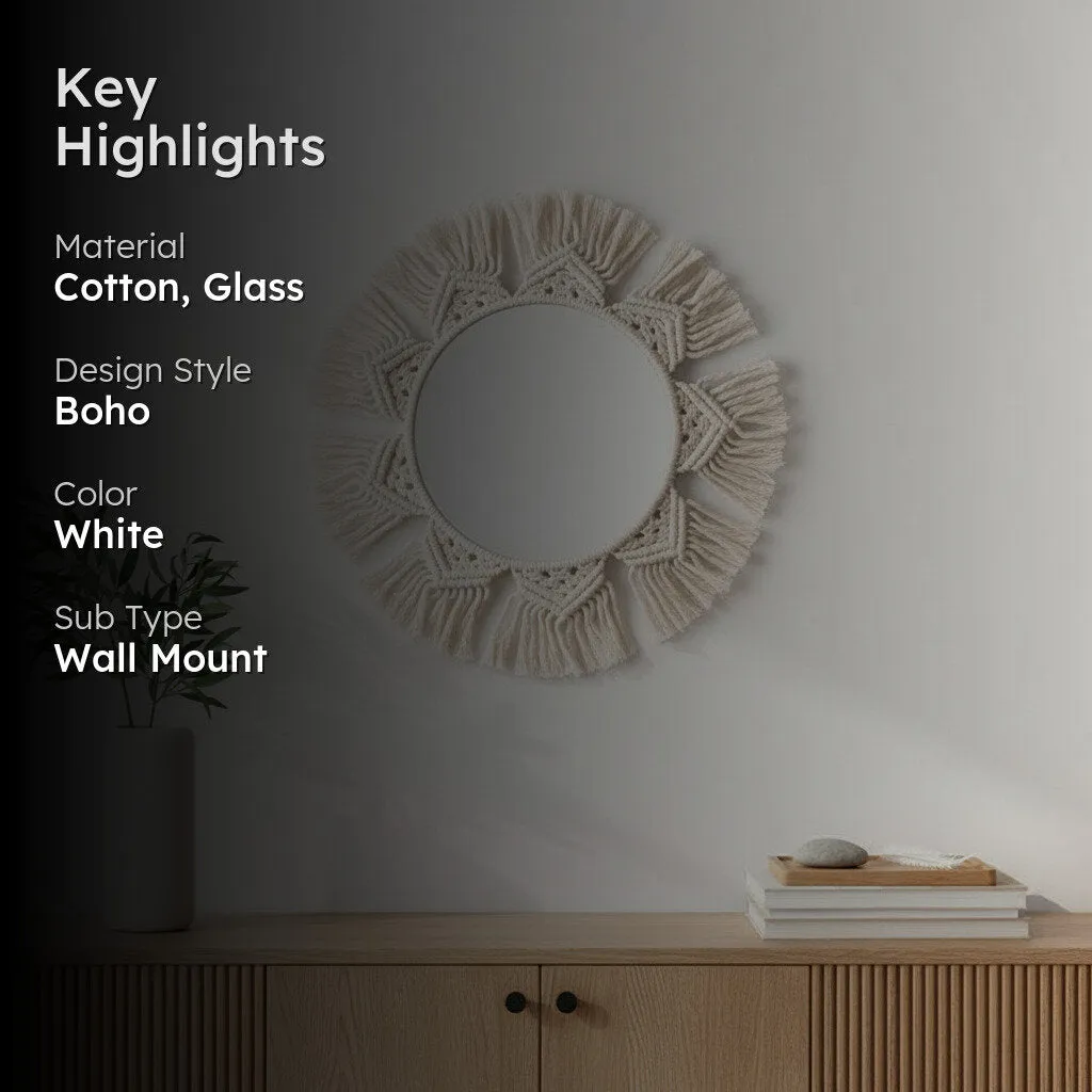 Floro Macrame Wall Mirror media 3