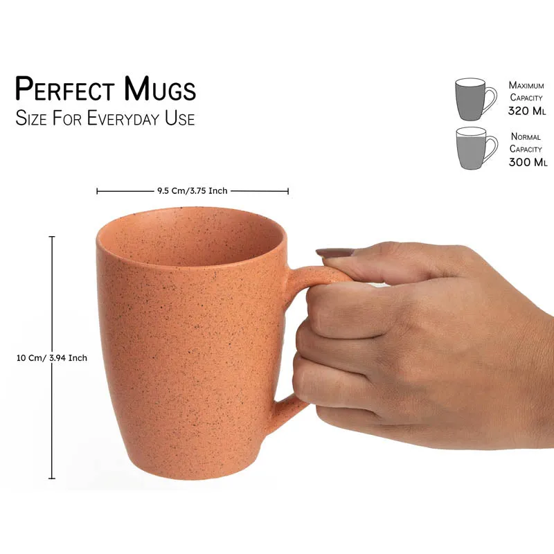 Sip & Style Ceramic Coffee Mug (Persian Orange) - 300 mL media 3