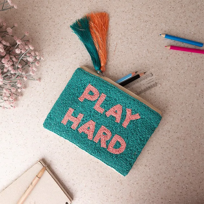 Play Hard Motivational Storage Pouch media 1