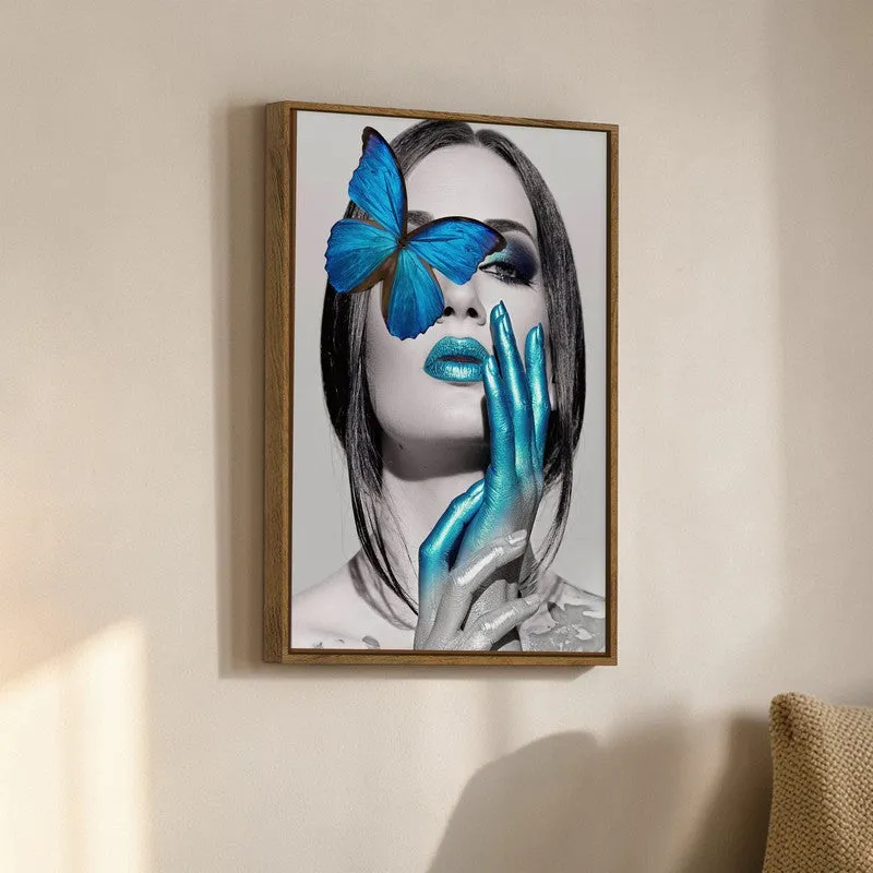 Butterfly Muse Canvas Wall Art With Frame media 3