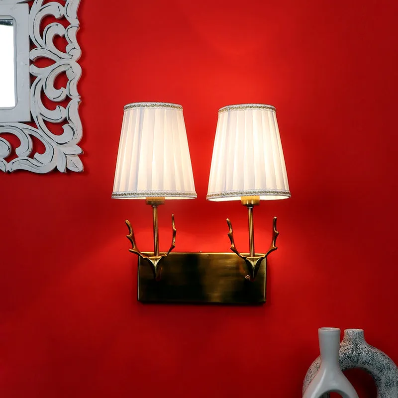 Linera Duo Cotton & Iron Wall Lamp media 1