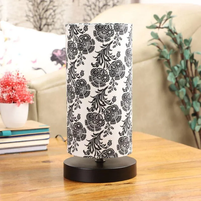 Filigree Torine Fabric Table Lamp - Black,White media 3