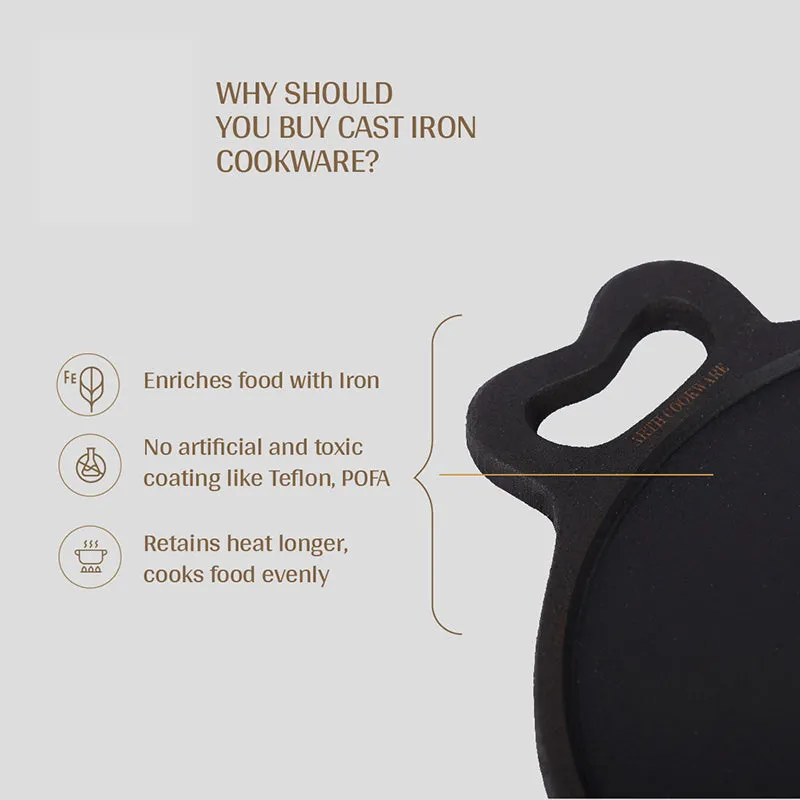 Mittir Induction Safe Cast Iron Dosa Tawa - 24 cm media 3