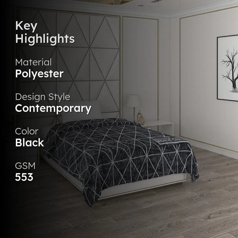Monte Carlo Midnight Mosaic Blanket - 553 GSM media 2