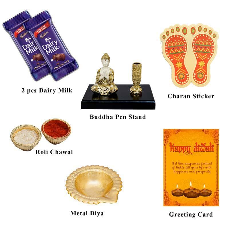 Buddha Penstand Diwali Gift Set media 3