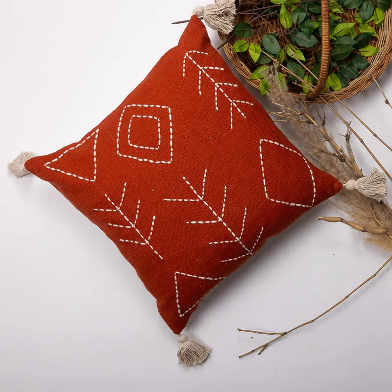 Thread Glyph I Embroidered Cushion Cover media 5
