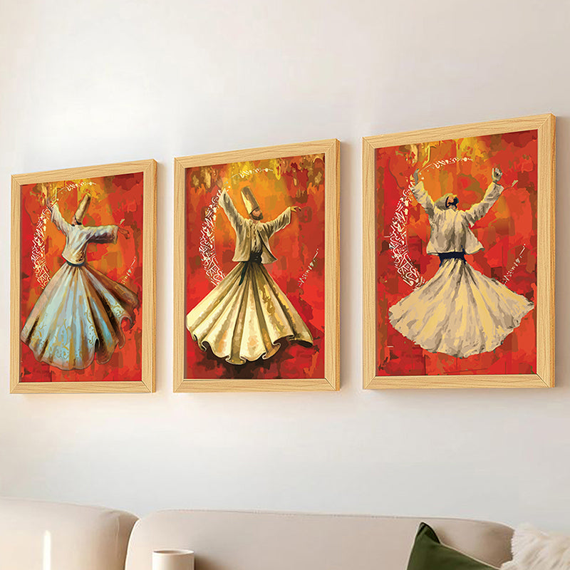 Sufi Dancers Wall Art - Set Of Three media 4