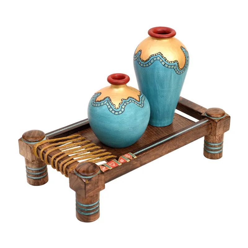 Malini  Vase & Mini Charpai - Three Piece Set media 3