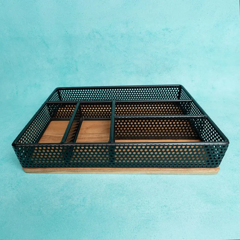 Urban Sort (Metal/Wood) Desk Organizer - Black,Brown media 4