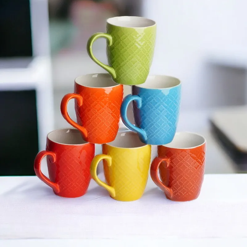 Adsinthe Ceramic Coffee Mug (300 mL Each) - Set Of Six media 3