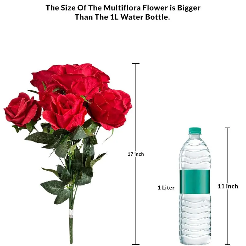 Faux Bright Rose Artificial Flower media 7