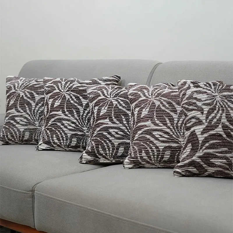 PetalReverie Cushion Cover (Coffee) - Set Of Five media 4