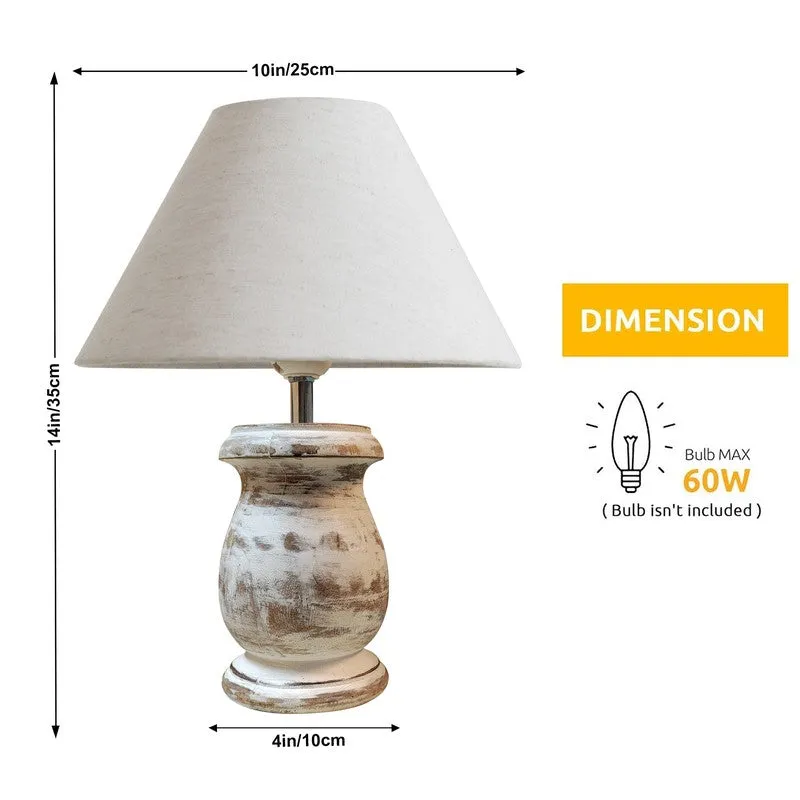 SolidGlow Wooden Table Lamp - White media 7