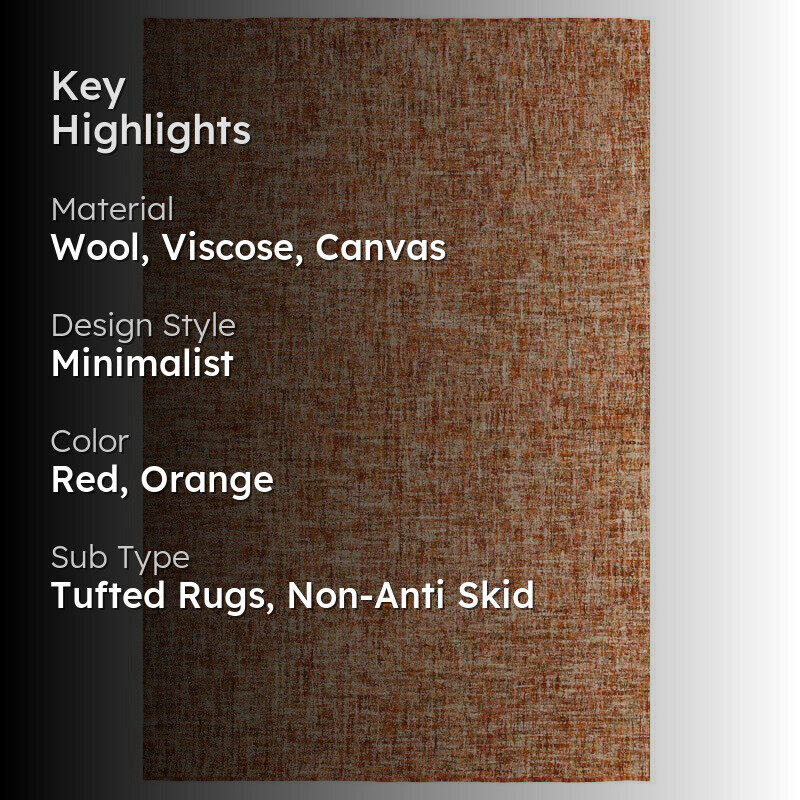Osman Hand Tufted Wool Rug - Rust media 2