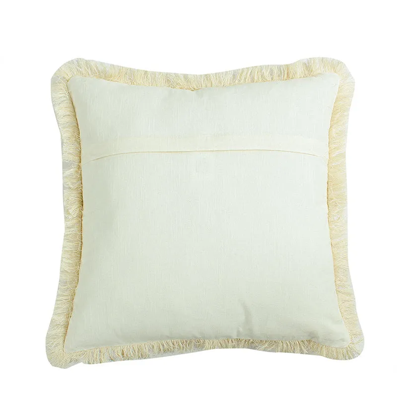 Botanic Silk Touch Woven Cotton Cushion Cover (Peach) - Set Of Two media 5