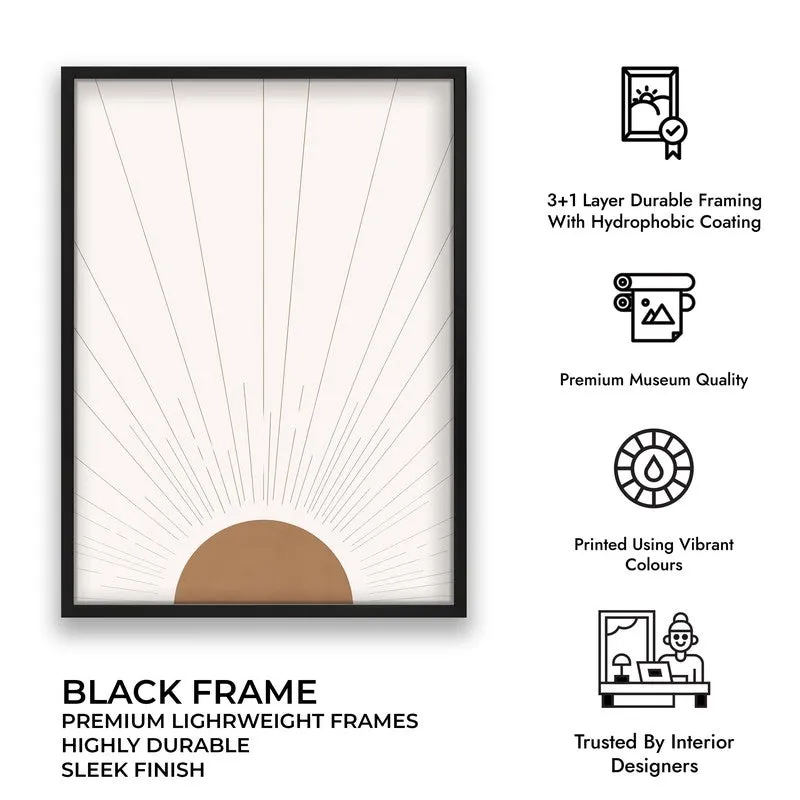 Radiant Calm Canvas Wall Painting With Black Frame media 8