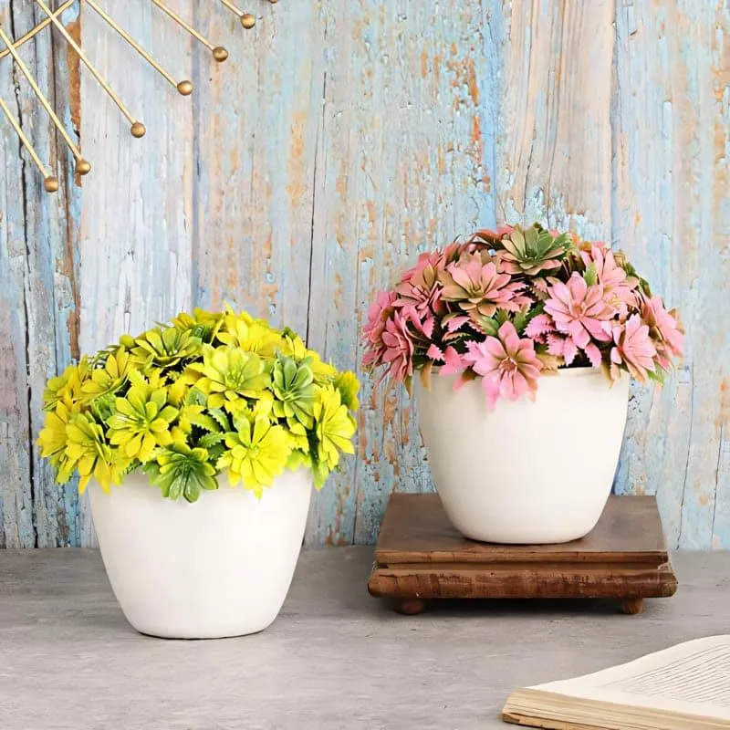 Koppa Faux Plant In Delna Pot - Set Of Two media 1