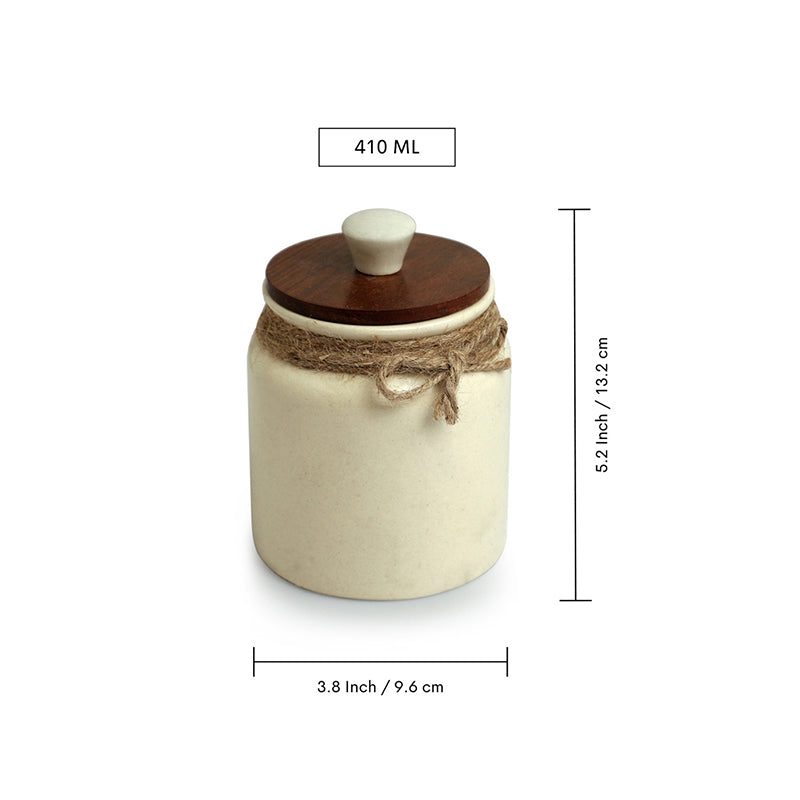 Dune Bow Ceramic Jar (410 mL Each) - Set Of Two media 7