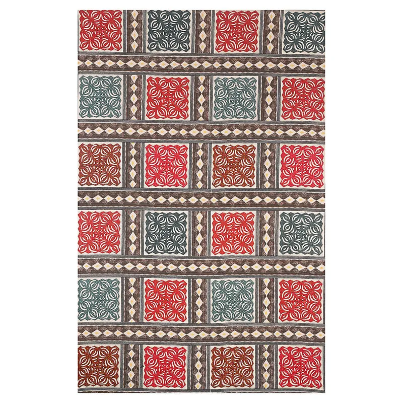 Ayatana Ethnic Cotton Diwan Set (Red) - Six Piece Set media 6