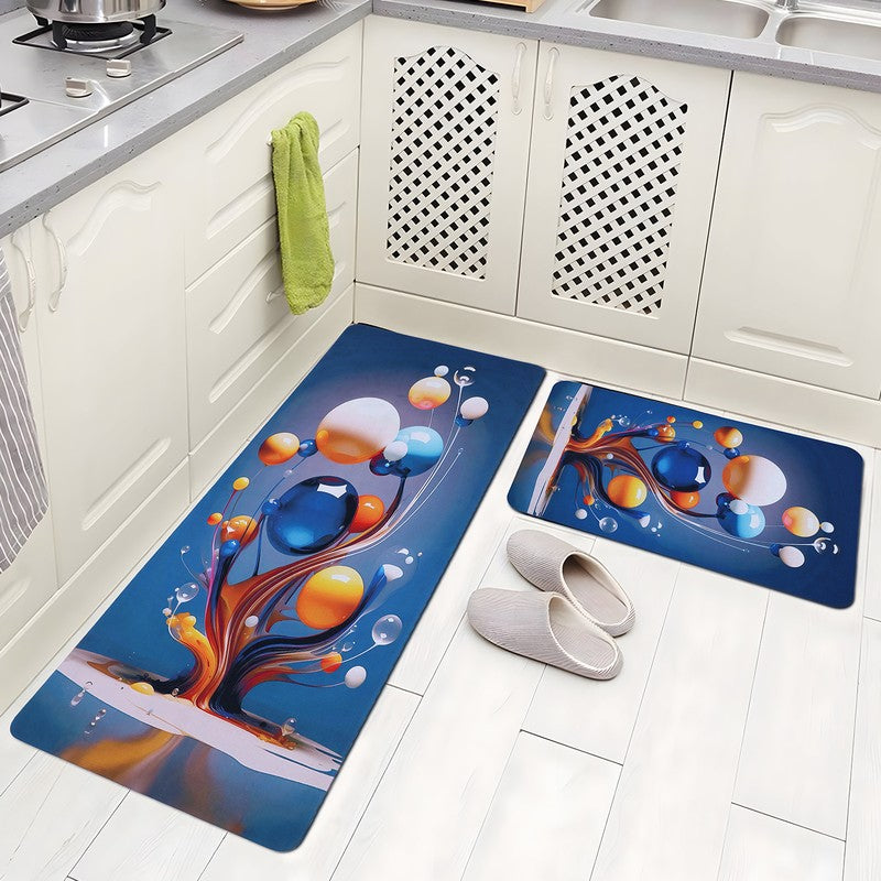 Wavevia Rubber Kitchen Floor Mats - Set of Two