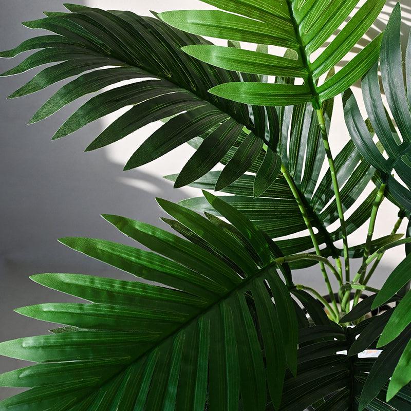 Faux Everlasting Areca Palm Plant With Black Plastic Pot - 58 Cms media 4