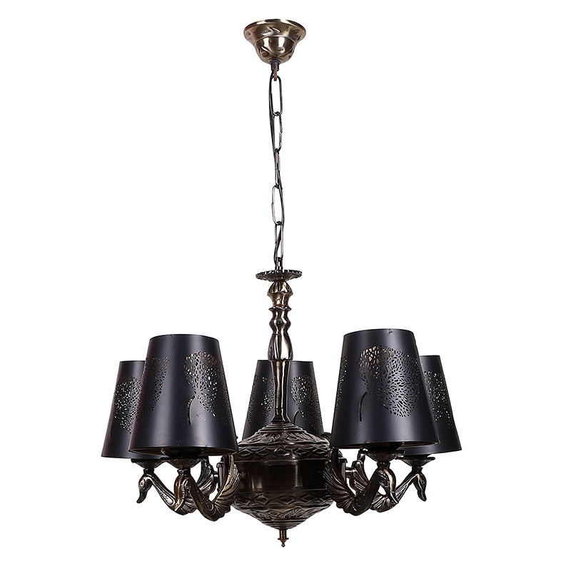Candra Etched Golden Antique Ceiling Lamp media 4