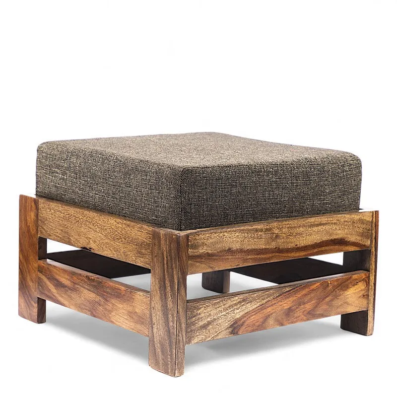 Lynex Sheesham Wooden Bench with Stool (Brown) - Two Piece Set media 3