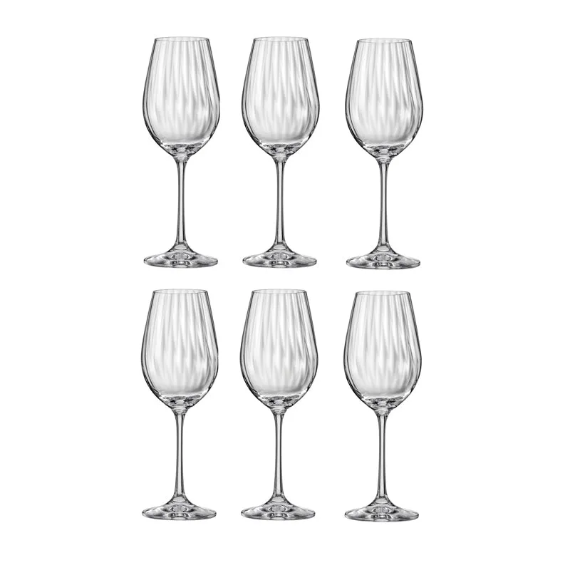 Delia Bohemia Crystal Red Wine Glasses (350 ML) - Set of Six - 3