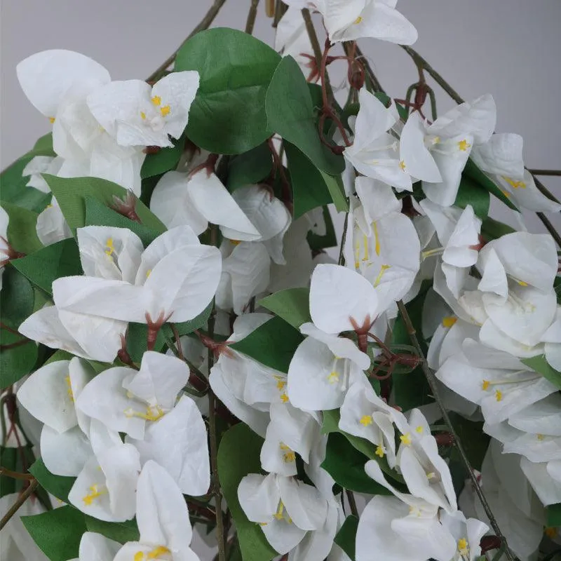 Faux Bougainville Vine Bunch - White media 4