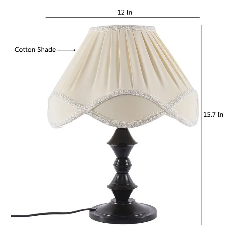 Glowsyn Cotton Table Lamp With Iron Base - Ivory media 8