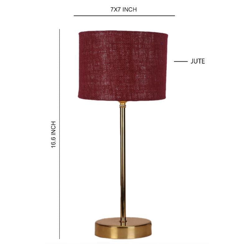 Red Wrap Fabric Table Lamp - Red,Gold media 5