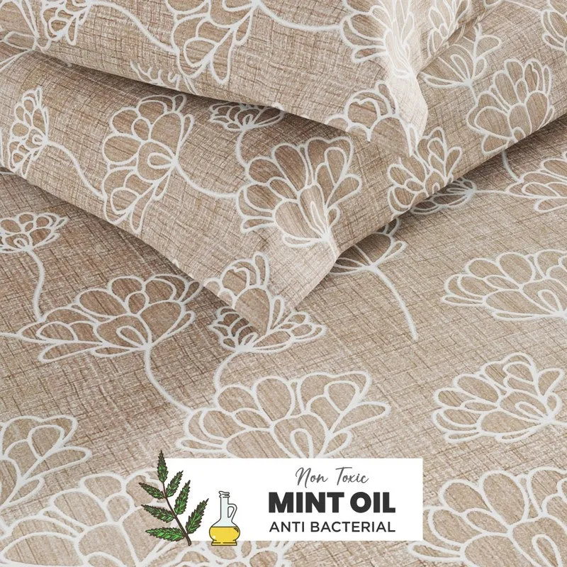 Belora Cotton Bedsheet (Brown) - 144 TC media 6