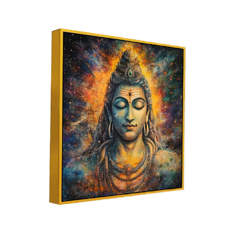 Shiva Meditation Canvas Wall Art With Frame media 3