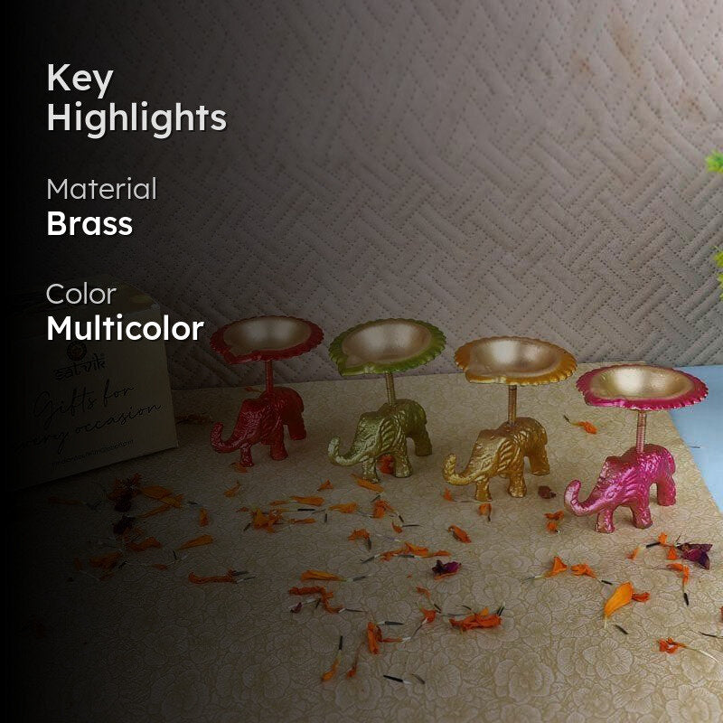 The Gajmukut Tealight Candle - Set Of Four media 2