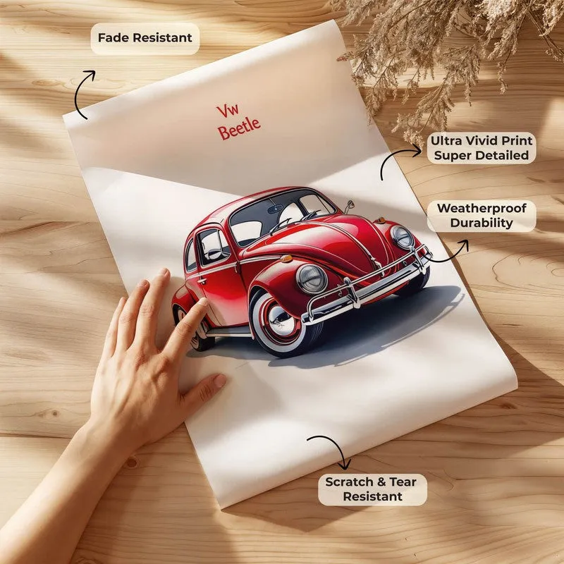 Retro Beetle Charm Wall Poster media 8