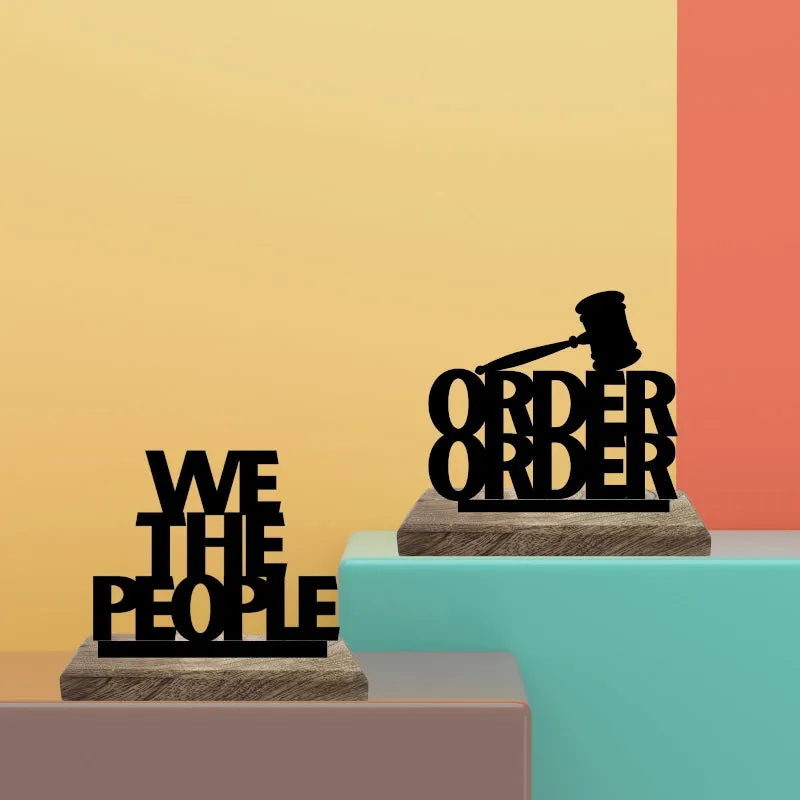 Lawyer's Pride Typography Showpiece - Set Of Two media 1