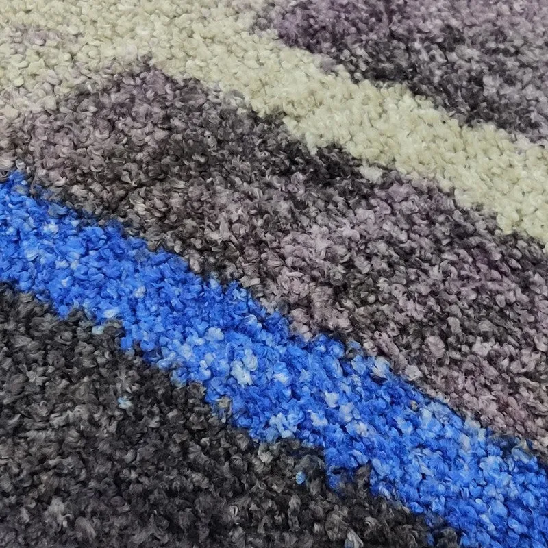 Orylen Abstract Micro Fiber Area Rug - Grey,Blue media 5