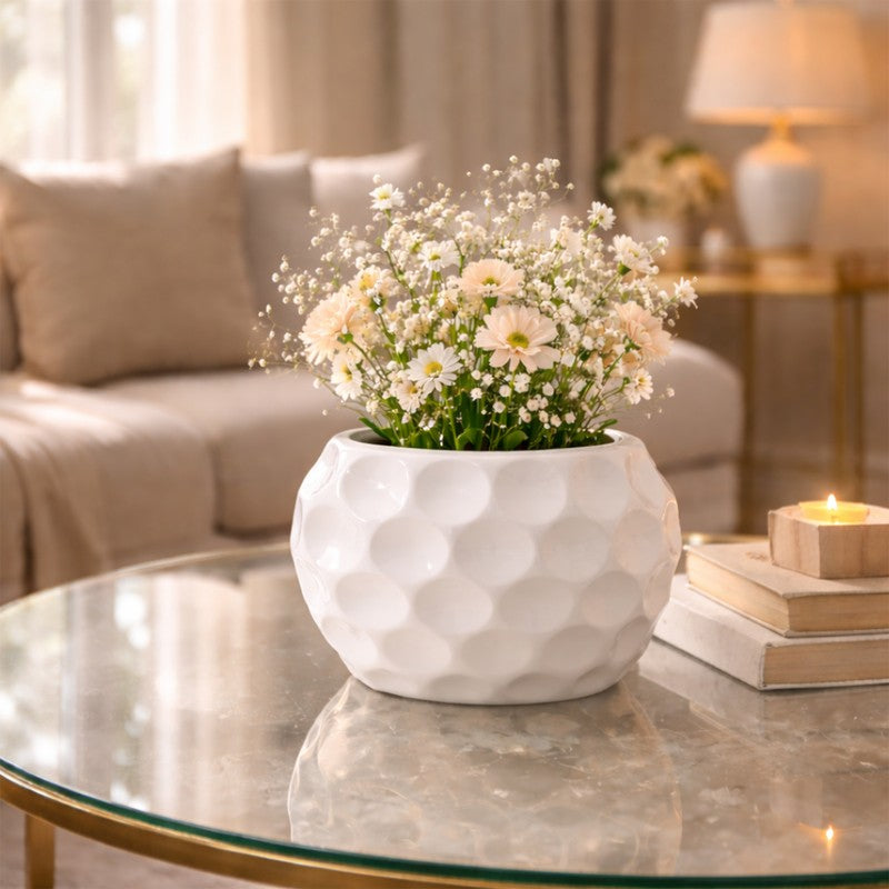 Pureva Ceramic Vase - White media 4